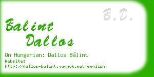 balint dallos business card